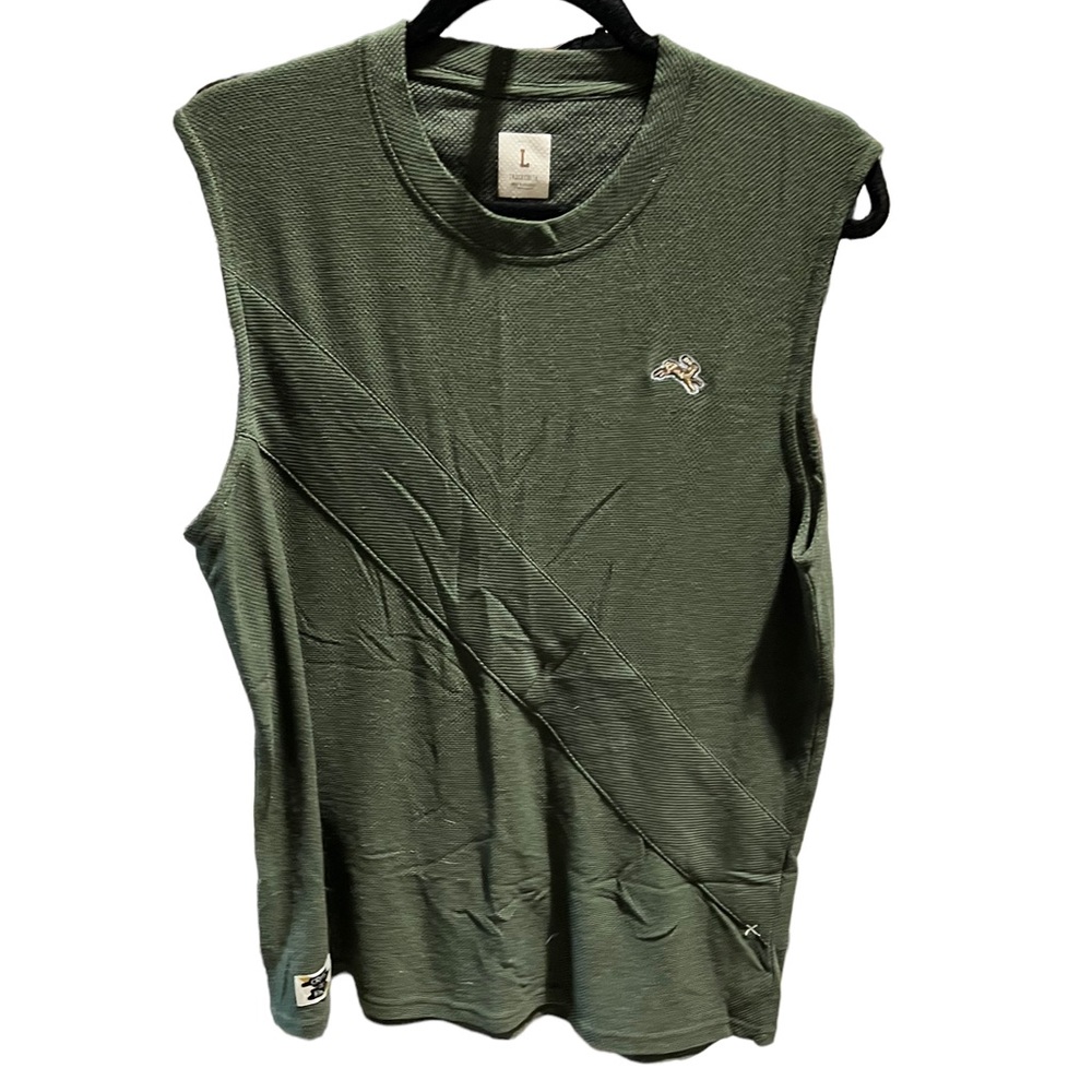 Tracksmith Sleeveless Wool Shirt Forrest Green